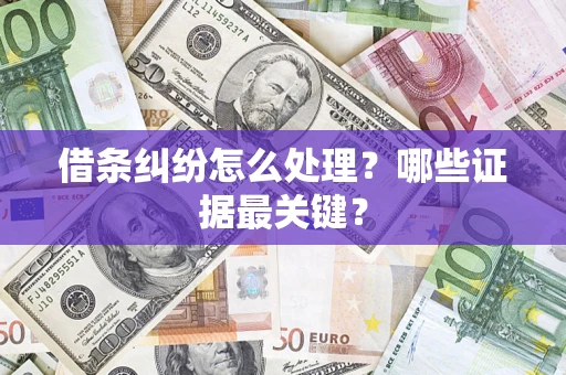 北京借条纠纷怎么处理？哪些证据最关键？
