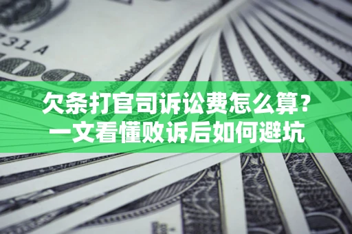 北京欠条打官司诉讼费怎么算？一文看懂败诉后如何避坑